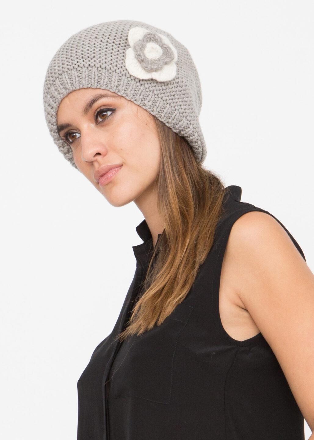 Ethically Handmade Merino Wool Slouch Beret in Grey