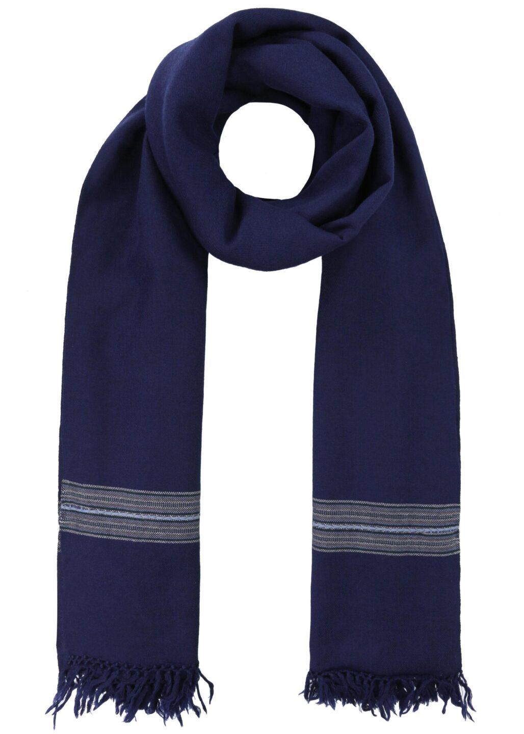 Mansi Mens Merino Oversize Scarf Blue 100 X 200cm