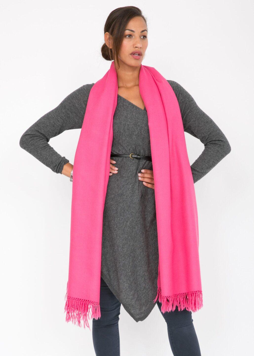 Kasa Merino Handwoven Pashmina & Blanket Scarf 100 X 200cm Hot Pink