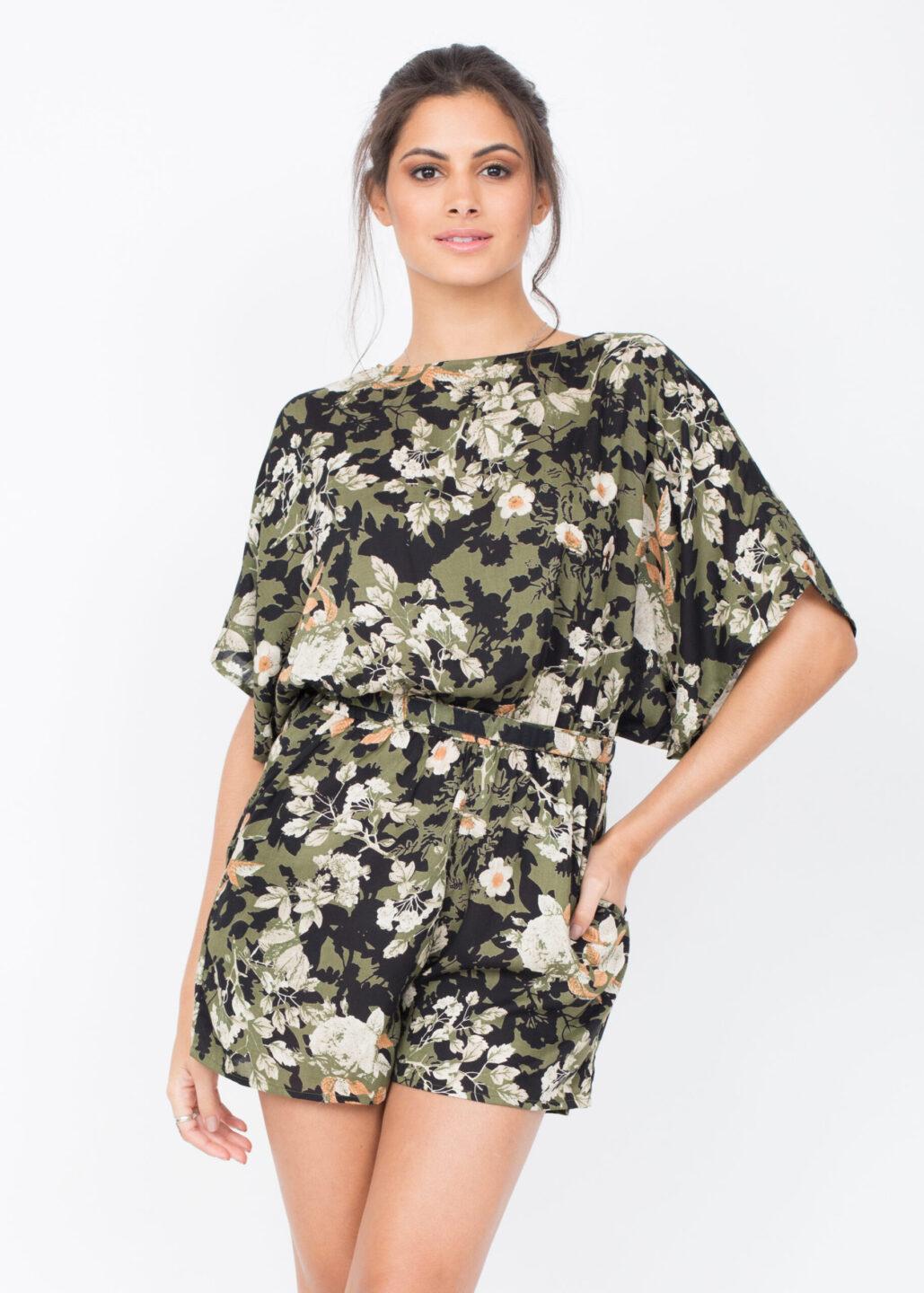 Kimono Playsuit in Floral Print