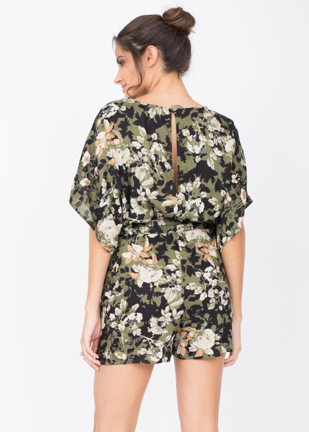 Kimono Playsuit in Floral Print