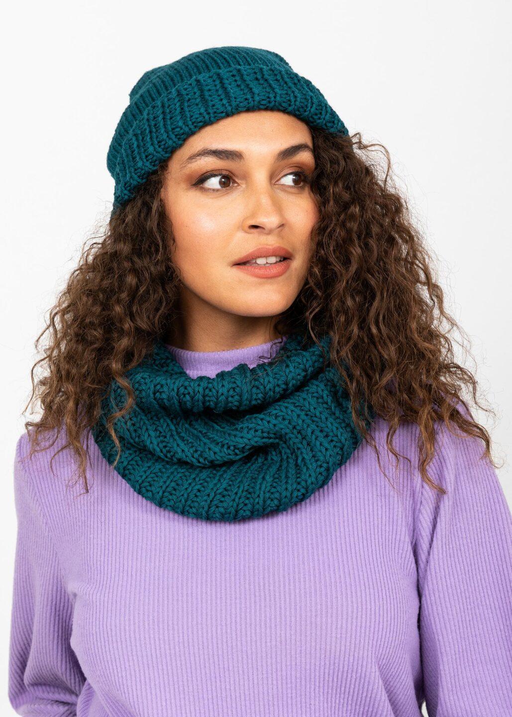 Loop Scarf - Handmade Infinity Snood in Teal Blue