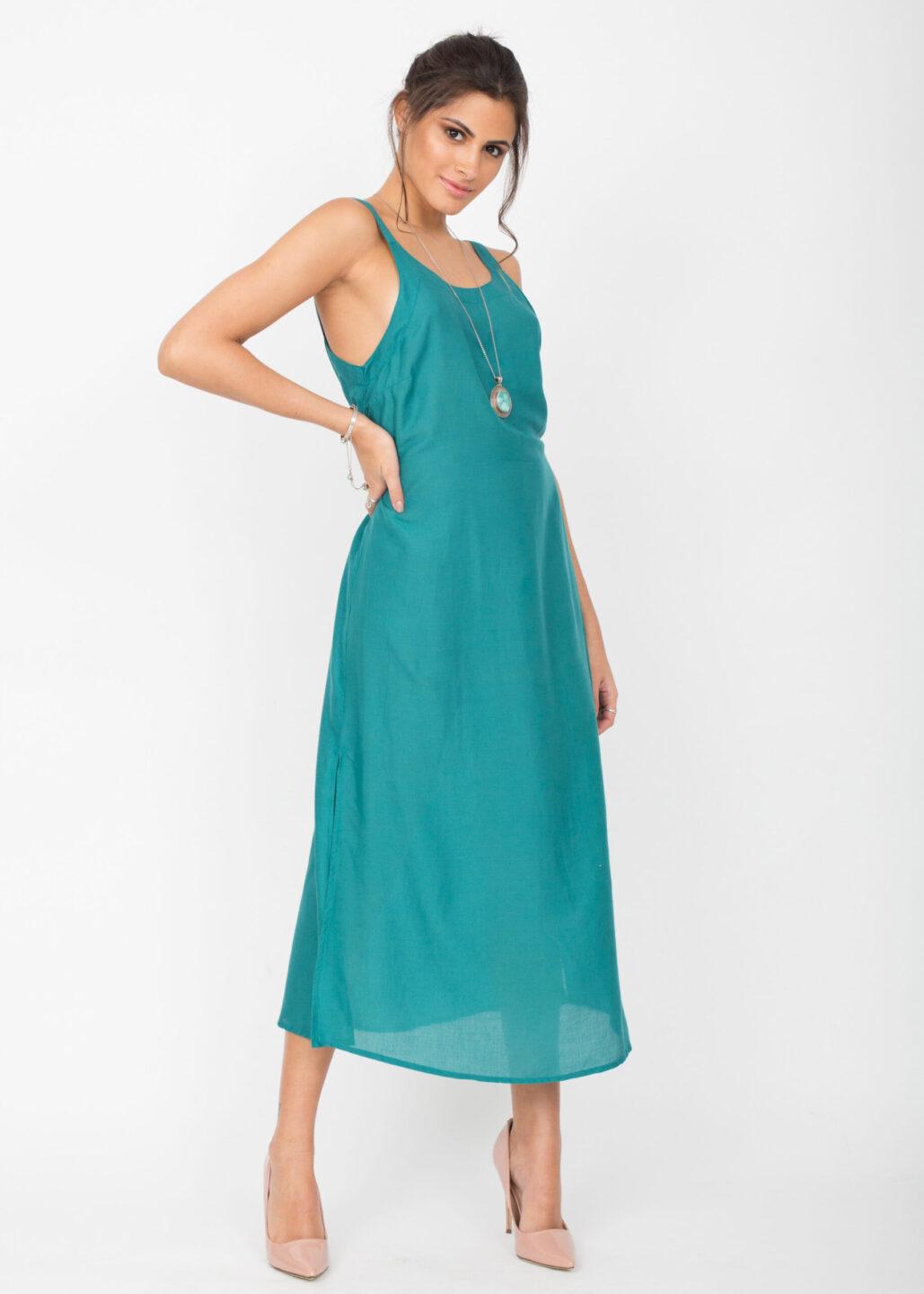 Maxi Tank Dress Aqua