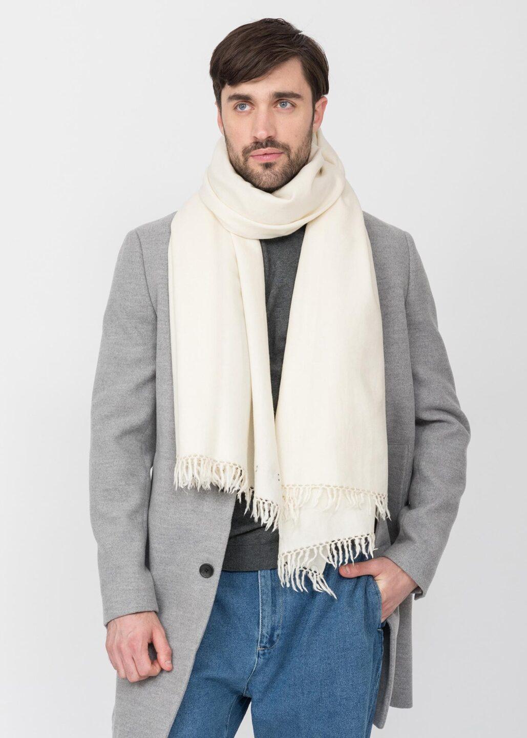 Kasa Merino Handwoven Oversize Scarf 100 X 200cm Cream