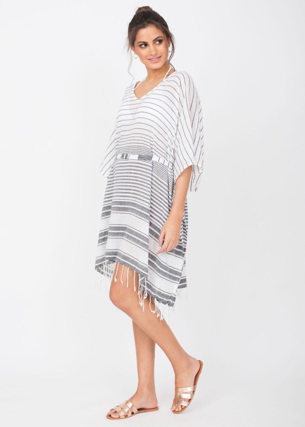 Nautical Stripes Woven Kaftan