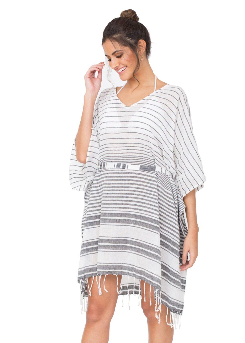 Nautical Stripes Woven Kaftan