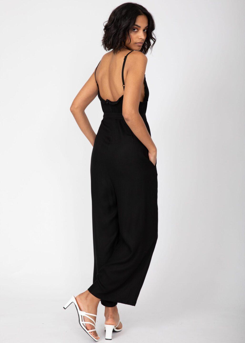 Ruffle Wide Leg Jumpsuit