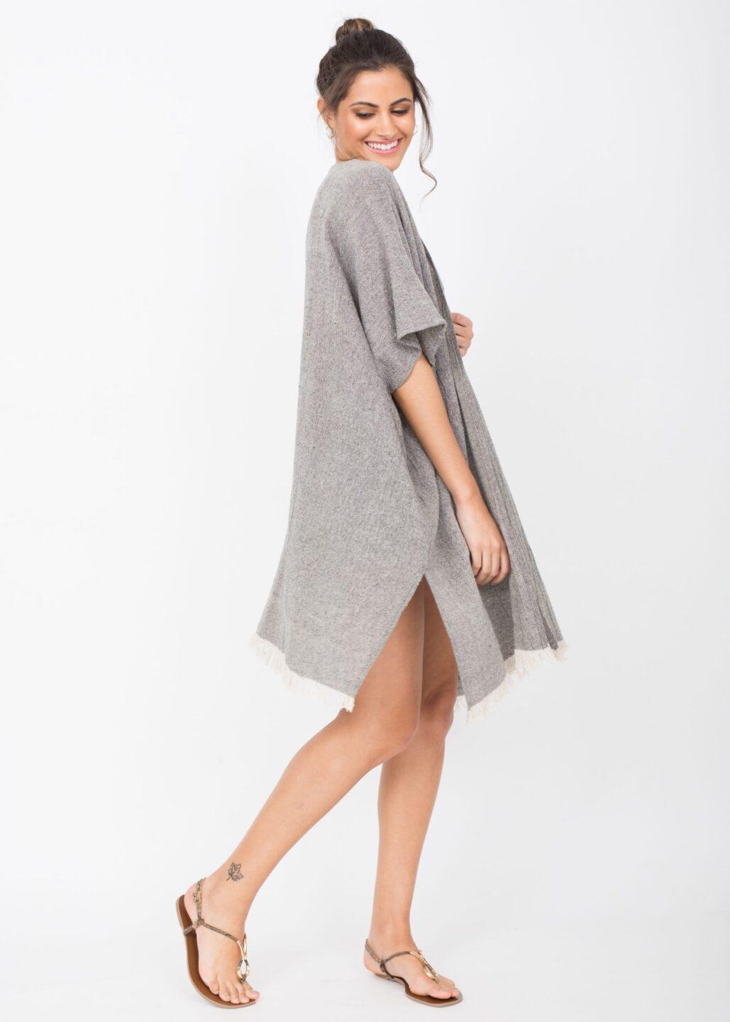 Textured Cotton Kimono Kaftan