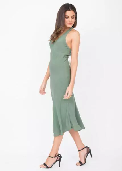 Halter Midi Dress Verona Green