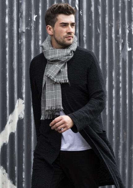 Handwoven Merino Oversize Checks Scarf