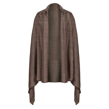Handwoven Pashmina & Blanket Scarf in Camel Twill Mix Weave 100 X 200cm