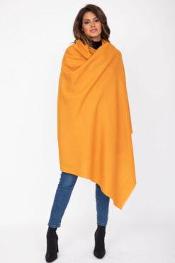 Kasa Merino Handwoven Pashmina & Blanket Scarf 100 X 200cm Honey Mustard