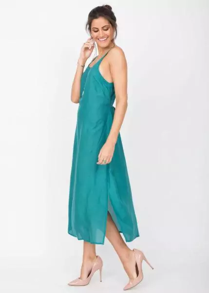 Maxi Tank Dress Aqua