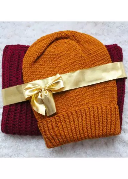 Slouch Men's Beanie Hat Merino Wool Mustard Yellow