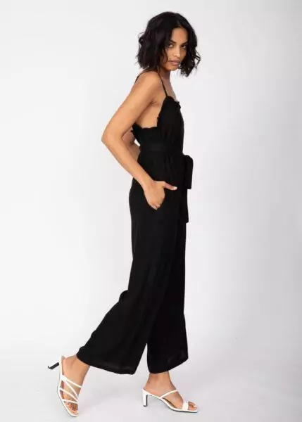 Ruffle Wide Leg Jumpsuit