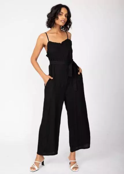 Ruffle Wide Leg Jumpsuit