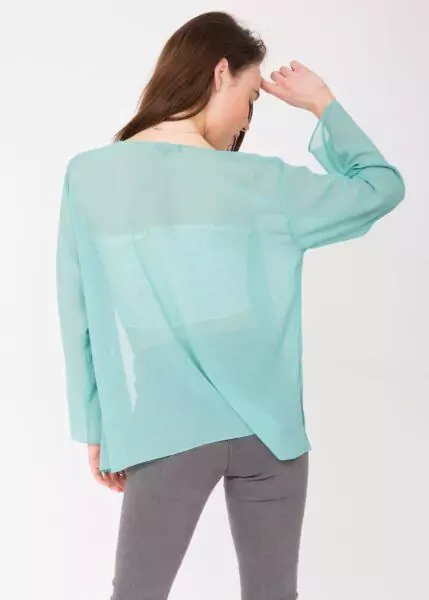 Sheer Georgette Coverup Cardigan Mint