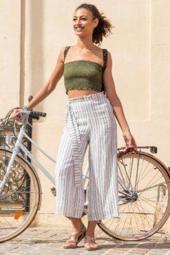Culotte trouser bandeau top holiday wear for women